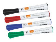 Nobo Glide - marqueur - noir, rouge, bleu, vert (pack de 4)