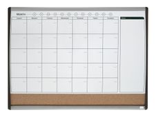 Nobo Quartet tableau combiné: tableau blanc, tableau d'affichage - 585 x 430 mm