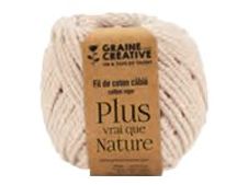 Graine Creative - Pelote de macramé - diamètre de 2,5 x 80 m - écru naturel