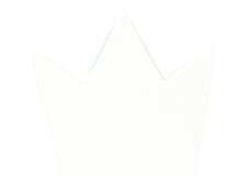 Décopatch - forme à décorer - crown symbol - 12 cm - blanc - papier mâché