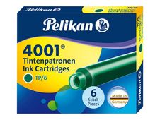 Pelikan 4001 - cartouche d'encre - vert foncé (pack de 6)