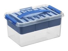 Sunware Q-line - boîte d'archive - 6 litres - bleu, transparent