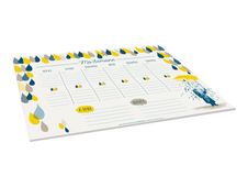 Clairefontaine Trois Gouttes de Pluie - planificateur hebdomadaire - 300 x 400 mm - 52 feuilles
