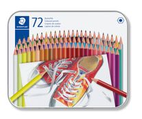 Caja metálica Staedtler con 72 lápices de color hexagonales