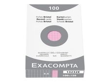 Exacompta - fiches Bristol - 100 x 150 mm (pack de 100)