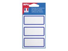 Apli Agipa - 12 Étiquettes écolier invisibles - cadre bleu - 34 x 75 mm - coins arrondis - réf 111982