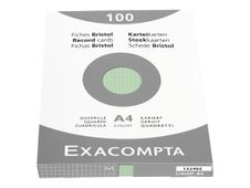 Exacompta - fiches Bristol - A4 (pack de 100)