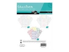 Maildor Educational - adhésif décoratif - alphabet - 20 feuilles - noir, bleu, jaune, rouge, vert (pack de 1600)
