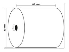 Exacompta - papier pour reçus - 1 rouleau(x) - Rouleau (8 cm x 76 m) - 55 g/m²