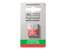 Winsor & Newton Professional Water Colour - peinture - aquarelle - rouge sans cadmium - demi-plateau