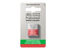 Winsor & Newton Professional Water Colour - peinture - aquarelle - écarlate sans cadmium - demi-plateau