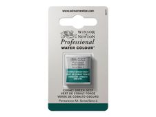 Winsor & Newton Professional Water Colour - peinture - aquarelle - vert cobalt profond - demi-plateau
