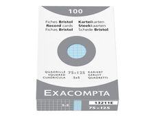 Exacompta - fiches Bristol (pack de 100)