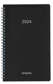 Agenda à spirale Polyprop Breform - 1 jour par page - 10 x 16,5 cm - noir - Brepols