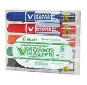 Pilot V BOARD MASTER - 5 Marqueurs effaçables - pointe ogive fine - couleurs assorties