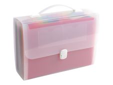 Exacompta Crystal - Valisette trieur à soufflet 24 comp - A4 - capacité : 800 feuilles - à onglets