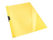 Esselte Vivida - chemise à clip - pour A4 - capacité : 30 feuilles - jaune avec couverture avant transparente