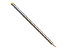 STABILO EASYgraph S - Metallic Edition - crayon pour gaucher - HB - gris graphite - argent