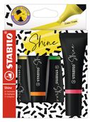 STABILO SHINE - Pack de 4 Surligneurs - couleurs assorties