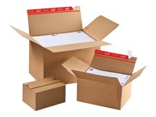 Boîtes d'expédition CP 141 - 30.4 cm x 21.6 cm x 13-22 cm - A4 - brun - Colompac