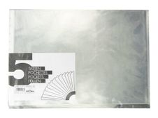 ATOMA - lot de 5 pochettes perforée A3 - transparent