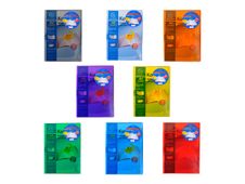 Exacompta Kover - Protège cahier avec rabats/pochettes - A4 (21 x 29,7 cm) - disponible dans différentes couleurs translucides