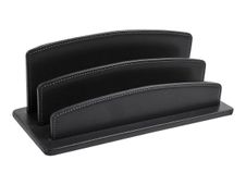 Quo Vadis Satiny - Trieur demi-rond 2 compartiments - 26 x 10,5 cm - noir