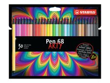 STABILO Pen 68 ARTY - 30 Feutres de coloriage - couleurs assorties