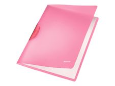 Leitz ColorClip Rainbow - Chemise à clip A4 - pour 30 feuilles - rouge transparent