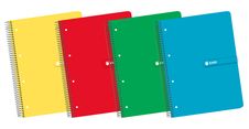 ENRI A4+ - Cuaderno - encuadernado espiral - 160 hojas / 320 páginas - cuadriculado - 4 taladros - disponible en diferentes colores