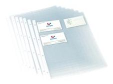 Grafoplas - Página de tarjetas de visita - para 100 x 70 mm - capacidad: 8 tarjetas - transparente (paquete de 10)