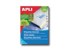 APLI PAPER - Adhesivo permanente - blanco - A4 (210 x 297 mm) 25 etiqueta(s) etiquetas