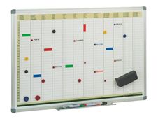 Faibo - Placa de planificador de secado en seco - anual - montaje en pared - 600 x 900 mm - metal - magnético