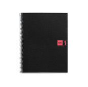 Notebook The Original, Couverture souple, A5, quadrillage 5x5 mm, 80 feuilles de 1 couleur, Miquelrius, Rouge.