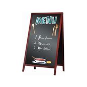 Pizarra negra liderpapel caballete doble cara de madera con superficie para rotuladores 55x85 cm