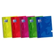 Oxford cuaderno espiral classic folio 80 hojas 4x4 con margen tapa plastico colores surtidos