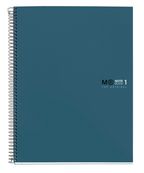 Notebook The Original, Couverture rigide, A4, lignes horizontales, 80 feuilles de 1 couleur, Miquelrius, Océan.