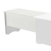 Ala para mesa de oficina serie work 100x60 aluminio- blanco precio solo para el ala, la mesa principal se comp