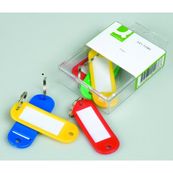 Llavero portaetiquetas q-connect -caja de 6 unidades -colores surtidos
