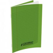 Conquérant Classique - Cahier polypro A4 (21x29,7cm) - 140 pages - grands carreaux (Seyes) - vert