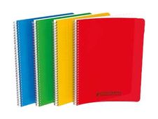 Conquérant Classique - Cahier polypro à spirale 24 x 32 cm - 100 pages - grands carreaux (Seyes) - disponible dans différentes couleurs