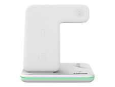 Canyon WS-302 - Support de chargement sans fil  3 en 1 - Lightning/Micro-USB Type B - blanc