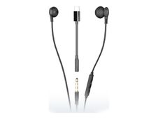 Ryght OSiS - Écouteurs filaire avec micro - intra-auriculaire - jack 3,5mm, USB-C - noir