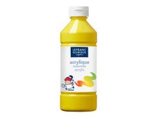 Lefranc Bourgeois Enfants - peinture - peinture acrylique - jaune primaire - 500 ml