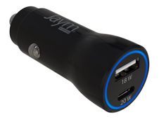 JAYM - Chargeur allume cigare pour voiture - 2 USB - noir