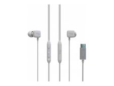 JAYM - écouteurs USB C - Intra-auriculaire - avec Télécommande et Micro - Blanc