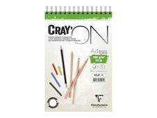 Clairefontaine Cray'On - Bloc dessin à spirale - A4 - 30 feuilles - 160 gr