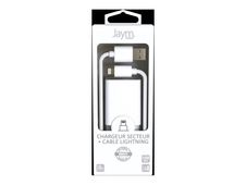 JAYM Pop - Chargeur secteur + câble lightning - 1 USB - 1.5 m - blanc