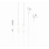 Kit main libre - Ecouteurs filaire avec micro - intra-auriculaire - blanc