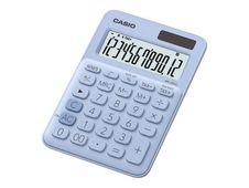 Casio MS-20UC - Calculatrice de bureau - 12 chiffres - panneau solaire, pile - bleu clair